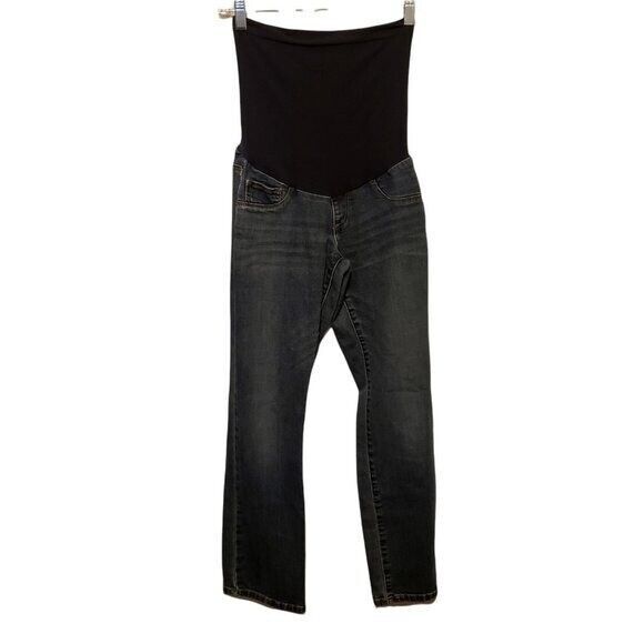 Indigo Denim - Indigo Blue Womens Size PS Blue  Solid Maternity Jeans